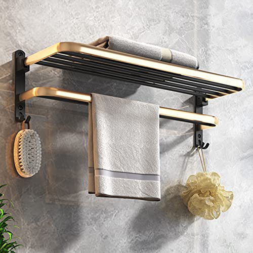 Handtuchstange Handtuchhalter Bad Handtuchregal Edelstahl SUS304 Handtuch Halter Badetuchhalter Badezimmer Regal Ablage Wandregal Wandmontage Gebürstet