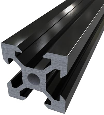 V SLOT 2020 Schwarz Länge 200-1500mm V Typ Eloxierte Linearschine für 3D Drucker Prusa Ender, CR-3, AM-8,Aluminiumprofil ideal für den BAU von Hobby-CNC-Maschinen, Laserplottern (1000mm)