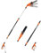 COSTWAY Élagueuse sur Perche Électrique 750 W, Coupe Branche avec Tête Réglable Manche Télescopique 212-286 cm Longueur Guide-Chaîne 20 cm, Taille Haie Filaire Léger Vitesse 11 m/s, Orange