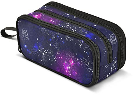 CHIFIGNO Federmäppchen mit Sternbild-Motiv, Weltraum-Galaxie, großes Fassungsvermögen, Büro, Uni, Schule, Federmäppchen, Organisationstasche, Buntstift-Box für Teenager, Jungen, Mädchen, Erwachsene,