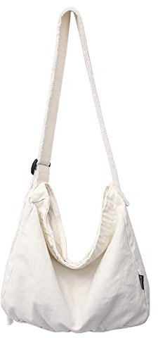 Sumleno Grunge Bag Hobo Boho Hippie Crossbody Bag Sling Purses for Office Shopping Travel Y2k Aesthetic, Weiss/opulenter Garten