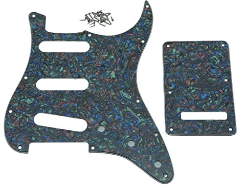 Zum NS Gitarrenstart SSS. Gitarre Pickguard TREM Deckel Und Schrauben Pickguard Platte (Color : Abalone Pearl)