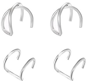 FFWTPY Geometrische Ohrmanschetten Minimalistische Draht Ohrklemmen Knorpel Ohrringe Schmuck Damen Accessoires