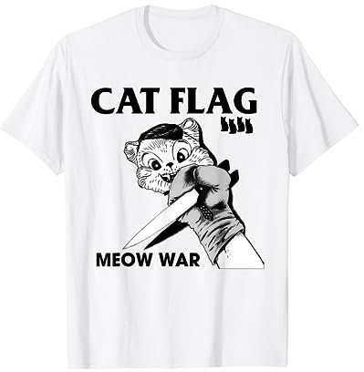 Graphic Cats Flag Funny Rock Band Kittens Black Arts MeowWar T-Shirt
