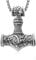 DOTBJ 925 Sterling Silver Thor Hammer Necklace, Norse Mjolnir Viking Pendant For Men With Rolo Chain 22+2 Inch.