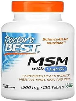 Doctor's Best MSM 1500mg - Vegan mit OptiMSM, 120 Tabletten, Wirkstoffreich