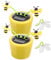 Uonlytech Solar-Blumen-Ornament-Set Bienen Solar-tanzspielzeug Für Das Armaturenbrett Im Auto Auto-innenausstattung Solar-autodekorationen