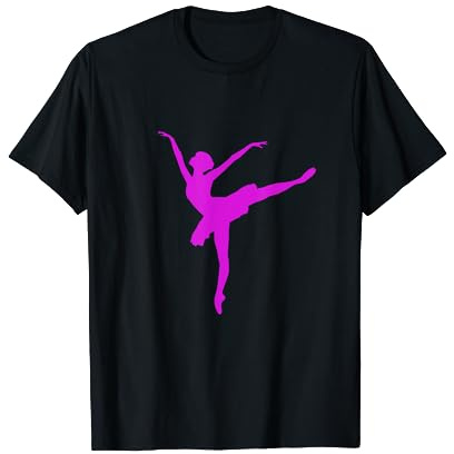 Ballerina Dancer Pose pink purple T-Shirt