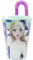 CARTOON Gobelet avec paille pour enfants Frozen verre en plastique réutilisable semi-rigide BPA Free capacité 430 ml