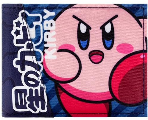 Kirby Return to Dream Land Star Allies Intensiver Blick Geldbörse/Geldbeutel Bi-Fold ID & Kartenhalter, Blau