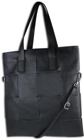 Toscanto Damen Umhängetasche Schultertasche Leder Tasche schwarz OTT116US Leder Schultertasche