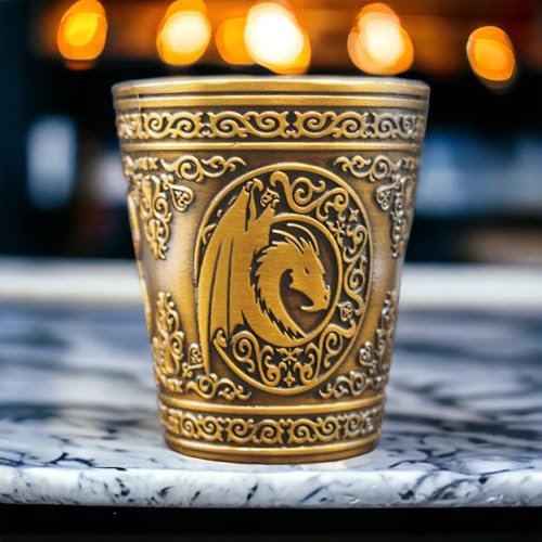 Dungeons and Dragons Themed Metal Shot Glasses (Antique Bronze)