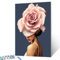 Walarky Malen-nach-Zahlen-Set für Erwachsene und Kinder, Motiv: abstrakte Blumen und Mädchen, große Rose, digitales Ölgemälde auf Leinwand, 40,6 x 50,8 cm, ohne Rahmen
