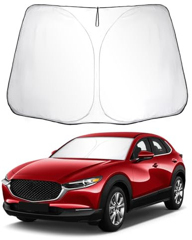 SKTU Parasol para Coche Parasoles Coche Delantero Plegable con Protección UV, 148x79 cm