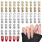 Dragon Nail Charms, 50 Pcs Metal Chinese Dragon Nail Charms for Long Nails, Gold Sliver Zodiac Dragon Nail Jewellry 3D Nail Art Decorations for Nail Art Design DIY Crafts (C Gold+Sliver)