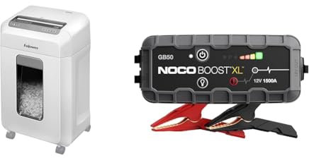 Fellowes Aktenvernichter 12Ms & NOCO Boost XL GB50 1500A 12V UltraSafe Starthilfe Powerbank