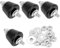 QWORK® 4 Pièces Silent Bloc Amortisseur de Vibrations de Climatisation, Pieds de Climatisation en Caoutchouc pour Support Mural Climatiseur Reversible