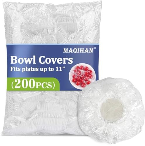 MAQIHAN 200 food covers plastic stretch - reusable fresh keeping bags/200pcs plate covers for food fresher for longer bags reusable bowl covers plastic wrap covers food storage bags food wrap