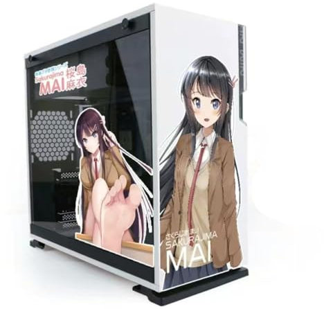 Sakurajima Mai Anime-Aufkleber für PC-Gehäuse, jugendliche Idiots träumen nicht von Häschen, Mädchen, klassische Cartoon-Dekor-Aufkleber für Computer
