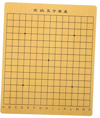 HEMOTON Doppeltes Schachbrett Aus Holz Chinesisches Schachbrett Einfaches Spielzubehör Gobang- Kompaktes Design Leicht Zu Tragen Verstauen Für Freunde Die Brettspiele Mögen