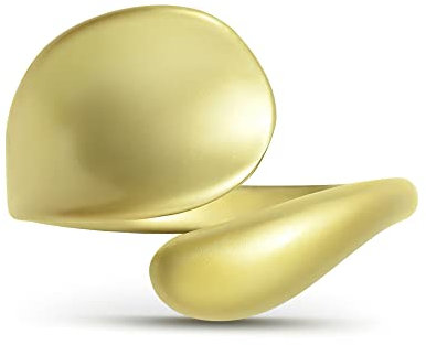 Linawe Verstellbarer Goldschmuck Partnerring Daumenring Damen, Goldring Modeschmuck Gold