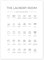 The Laundry Room - Waschsymbole (englisch) Poster von Typobox 50 x 70 cm Schwarz-Weiß Wandbilder Wanddeko