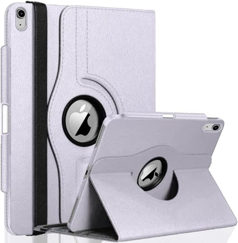 GALTD for iPad A16 Case, 11th Generation 11inch/iPad 10th Generation Case 10.9 (2025-2022) Auto Wake/Sleep Cover with Pencil Holder & Elastic Band, Multi-Angle Stand, 360 Rotating Smart, White