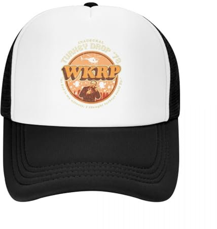Atmungsaktiv Mesh Baseball Kappe Sporthut WKRP Turkey Drop '78 Baseball Cap Strandhut Custom Cap Hip Hop Mädchen Männer
