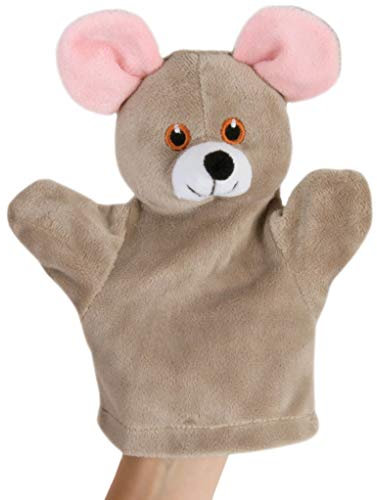 alles-meine.de GmbH Handpuppe/Handspielpuppe - süße Maus - Mäuschen - Gesicht aufwendig aufgestickt - ab Geburt - für Babys & Kleinkinder - Arme beweglich - superweich - Kinder..