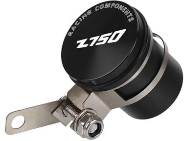 USAMZOM Vaschetta Olio Freni Coppa Olio per KA&WASAKI Z750 Z750 Z750 2005-2012 Accessorio Universale in Alluminio per Moto Serbatoio Liquido Freni Serbatoio Frizione Tazza Fluido Olio(Nero)