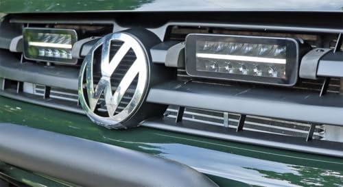 EURALIGHT Kühlergrill Kit passend für VW T5.2 (2009-2015) inkl. 2 LED Fernscheinwerfer Komplettset eintragungsfrei AGB gemäß ECE R149