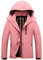 UMIPUBO Veste Imperméable Pour Femme Pluie Coupe Vent Respirante Blouson Outdoor Randonnée Jacket Avec Capuche Pour Rain Saison(Rose,M)