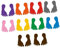 PERSELOSO 10paare Pvc Fußabdruck Aufkleber Für Junge Mädchen Wasserdichte Fußabdruck Dekoration Für Boden Bunte Designs Zur Anleitung Der Gruppe Für Kindergarten Und Schulräume