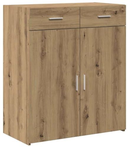 vidaXL Storage Cabinet Artisan oak 80 x 42.5 x 93.5 cm Engineered wood, Living Room Storage, Rustic Buffet Table, Wooden Cabinet, Dining Organizer, Stylish Solution, Contemporary Decor