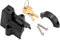 1x verrou de casque de moto for Harley for Davidson for Street for Glide for Tour moto guidon verrouillage de casque placage accessoires de moto(Black)