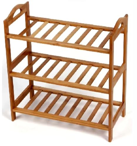 Zapatero de madera de 3 niveles con rejilla, ahorra espacio, compacto, 50 x 68 x 24 cm, armario de zapatos para entrada, dormitorio, vestidor, hogar y oficina