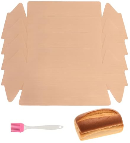 Feuille de cuisson réutilisable antiadhésive (Lot de 4) Alternative au papier sulfurisé Tapis de cuisson pour four Résistant à la chaleur 230°C Facile à nettoyer