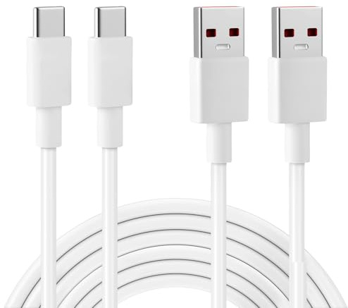 120W 6A USB C Schnellladekabel für Xiaomi 2 Stück USB A auf USB C Kabel Typ C Ladekabel Kompatibel für Xiaomi Redmi Note 12 13 13T 14 14T 15 15T Ultra Pro 5G A3 15C 14C POCO F8 Ultra F7 M7 X7 C85,2M