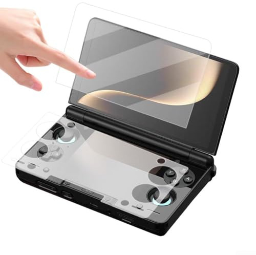 zeroupshop Lot de 2 protections d'écran en verre trempé pour console de jeu AYN-THOR double écran HD Clear Defense avec couverture complète et tactile réactive, transparent
