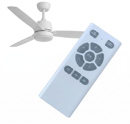 GLOBALHUT Mando a Distancia de Plástico para Ventilador de Techo Iluminado, Tecnología de Frecuencia Variable, Accesorio Compatible con Modelos G, Blanco