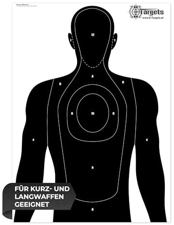 Große Zielscheiben Human Silhouette / 50x70 cm/Papier 120g/m² (40 Stück)