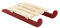 Ideen mit Herz Deko-Schlitten Design 3, 17cm x 8cm x 2,3cm, natur/rot, 2 Stück