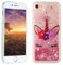 HopMore Paillettes Coque pour iPhone SE 2020 / iPhone 7 / iPhone 8 Silicone Souple Glitter Antichoc Etui iPhone 8/7 Transparente Motif Housse de Protection TPU Case pour Fille Femme - Licorne Rose
