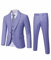 YND Completo da uomo slim fit, 3 pezzi, giacca a tinta unita con un bottone, gilet, pantaloni, con cravatta, Viola, L