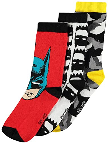 Batman Logo Unisex Socken mehrfarbig EU 43-46 78% Baumwolle, 20% Polyamid, 2% Elasthan