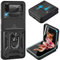 für Samsung Z Flip 3 Hülle mit Schutzfolie Handyhülle für Samsung Galaxy Z Flip 3 Schutzhülle Silikon Bumper 360 Grad Stoßfest Z Flip 3 Case Magnetisch Ring Stand Cover 5G/6.7
