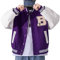Moshtashio Herren College Jacke Baseballjacke Unisex Mode Sportjacke Sweatjacke Urban Stehkragen Streetwear (Lila, XS)