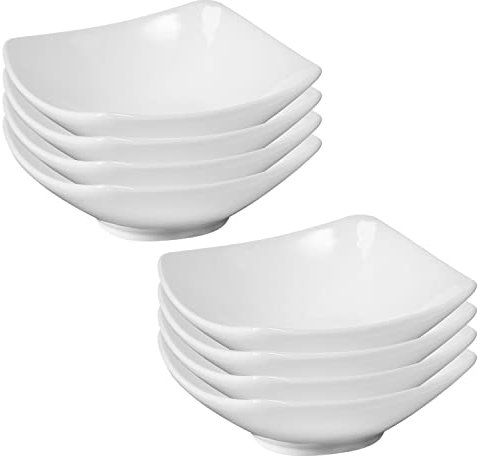 Westmark 8 Petits Bols en Céramique, Carrés, Petit, Dimensions: 7,4 x 7,4 x 2,5 cm, Céramique, Tapas + Friends, Blanc, 697522E2