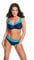 Selente My Secret D8077 Bikini Bademode Made in EU, Bügel-Top Dunkelblau/Türkis, Gr. 95G/Slip 46