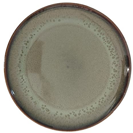 PintoCer - 2 x Platos Llanos Grandes de Ceramica de Gres, 29 cm, Platos de Cena, Apto para lavavajillas y microondas